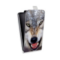 Дизайнерский вертикальный чехол-книжка для Alcatel Pop 4 Волки