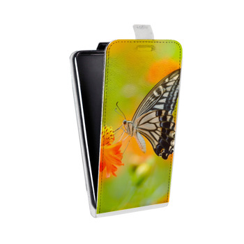 Дизайнерский вертикальный чехол-книжка для Samsung Galaxy J3 (2016) Бабочки (на заказ)