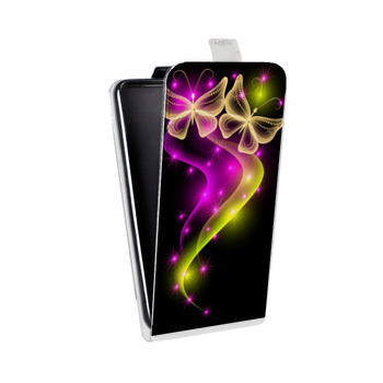 Дизайнерский вертикальный чехол-книжка для HTC One Mini Бабочки (на заказ)