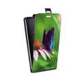 Дизайнерский вертикальный чехол-книжка для HTC One X10 Бабочки