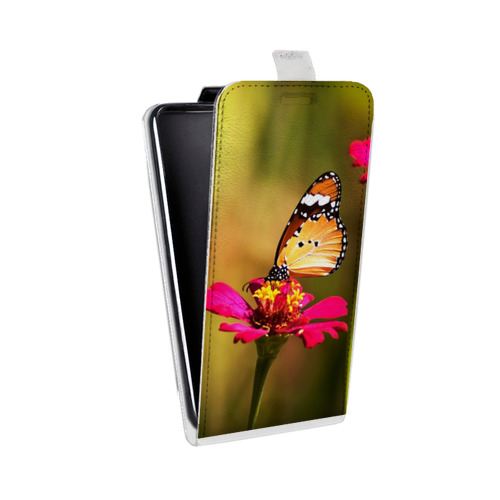 Дизайнерский вертикальный чехол-книжка для Huawei Honor 3x Бабочки