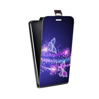 Дизайнерский вертикальный чехол-книжка для OnePlus 6T Бабочки (на заказ)