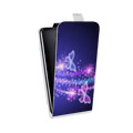 Дизайнерский вертикальный чехол-книжка для Samsung Galaxy A12 Бабочки