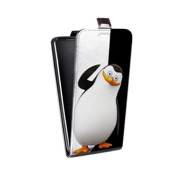 Дизайнерский вертикальный чехол-книжка для Huawei P9 Lite Пингвины (на заказ)