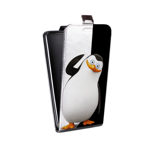 Дизайнерский вертикальный чехол-книжка для Huawei Honor 8C Пингвины