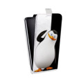 Дизайнерский вертикальный чехол-книжка для HTC Desire 601 Пингвины