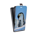 Дизайнерский вертикальный чехол-книжка для Alcatel One Touch Idol Ultra Пингвины