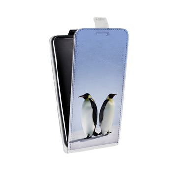 Дизайнерский вертикальный чехол-книжка для Huawei Honor 7A Пингвины (на заказ)