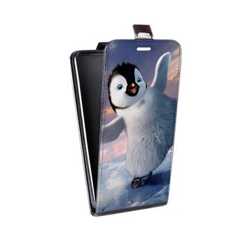Дизайнерский вертикальный чехол-книжка для Huawei Honor 8s Пингвины (на заказ)