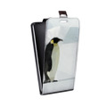 Дизайнерский вертикальный чехол-книжка для HTC Desire 12 Пингвины