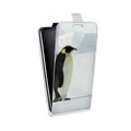 Дизайнерский вертикальный чехол-книжка для Huawei Y9 (2018) Пингвины