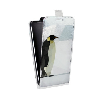 Дизайнерский вертикальный чехол-книжка для Huawei Honor 9 Lite Пингвины (на заказ)