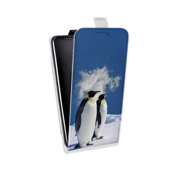 Дизайнерский вертикальный чехол-книжка для ASUS ZenFone Max Plus M1 Пингвины (на заказ)