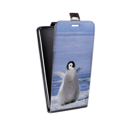 Дизайнерский вертикальный чехол-книжка для Huawei Honor 6 Plus Пингвины