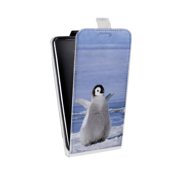 Дизайнерский вертикальный чехол-книжка для HTC One Mini Пингвины (на заказ)