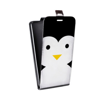Дизайнерский вертикальный чехол-книжка для HTC Desire 300 Пингвины (на заказ)