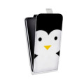 Дизайнерский вертикальный чехол-книжка для Alcatel 1C Пингвины