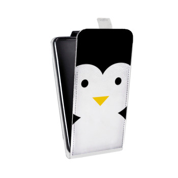 Дизайнерский вертикальный чехол-книжка для Iphone Xs Max Пингвины (на заказ)