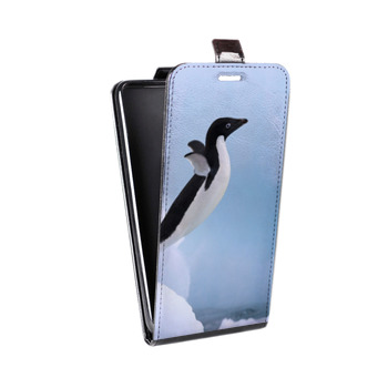 Дизайнерский вертикальный чехол-книжка для Huawei Honor 9X Lite Пингвины (на заказ)
