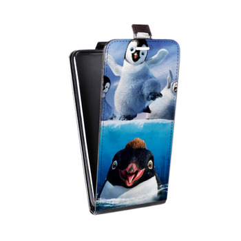 Дизайнерский вертикальный чехол-книжка для Huawei Honor 30i Пингвины (на заказ)