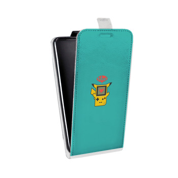 Дизайнерский вертикальный чехол-книжка для Iphone 5s Pokemo Go (на заказ)