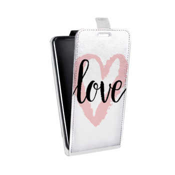 Дизайнерский вертикальный чехол-книжка для Sony Xperia E5 Прозрачные сердечки (на заказ)