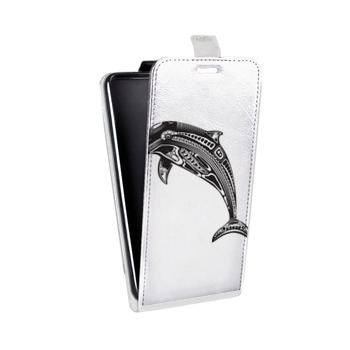 Дизайнерский вертикальный чехол-книжка для Samsung Galaxy S6 Edge Каллиграфия животных (на заказ)