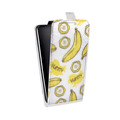 Дизайнерский вертикальный чехол-книжка для HTC Desire 601 Прозрачные бананы