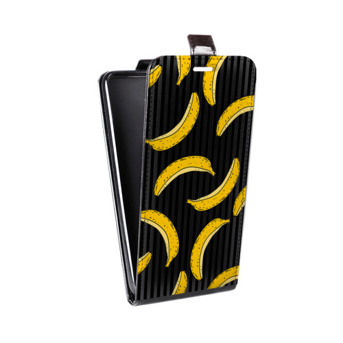 Дизайнерский вертикальный чехол-книжка для Samsung Galaxy Grand Прозрачные бананы