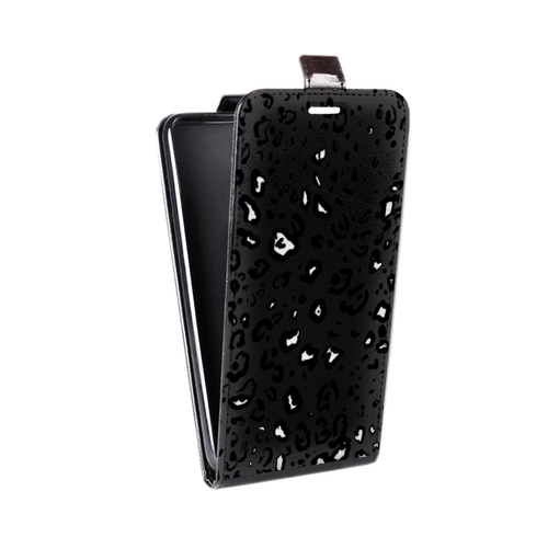 Дизайнерский вертикальный чехол-книжка для Samsung Galaxy A8 Прозрачные леопарды