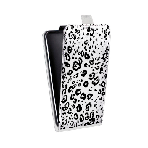 Дизайнерский вертикальный чехол-книжка для LG G7 Fit Прозрачные леопарды