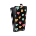 Дизайнерский вертикальный чехол-книжка для Iphone 11 Pro Max Прозрачные сердечки