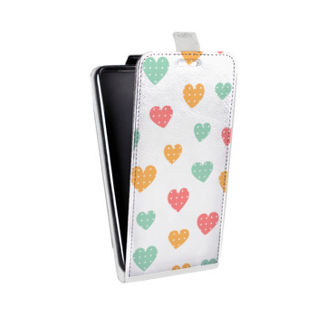 Дизайнерский вертикальный чехол-книжка для Asus ZenFone 3 Zoom Прозрачные сердечки (на заказ)