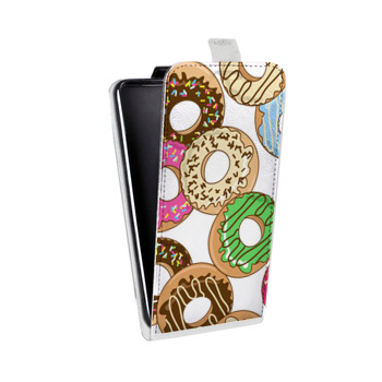 Дизайнерский вертикальный чехол-книжка для LG K7 Прозрачные пончики (на заказ)