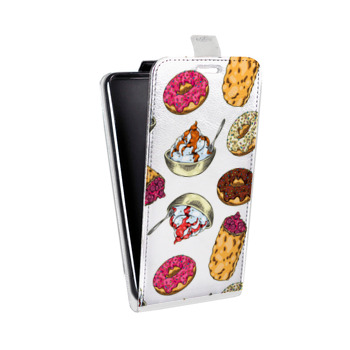 Дизайнерский вертикальный чехол-книжка для Lenovo Vibe X2 Прозрачные пончики (на заказ)