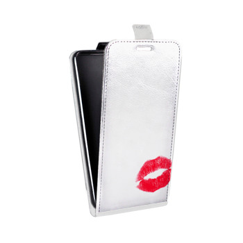 Дизайнерский вертикальный чехол-книжка для Samsung Galaxy S6 Edge Прозрачные поцелуи (на заказ)
