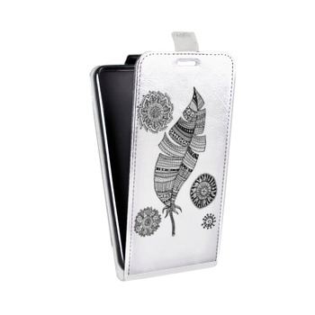 Дизайнерский вертикальный чехол-книжка для Lenovo Vibe X2 Прозрачные перья (на заказ)