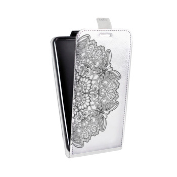 Дизайнерский вертикальный чехол-книжка для Sony Xperia Z3 Прозрачные мандалы (на заказ)