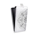 Дизайнерский вертикальный чехол-книжка для HTC Desire 601 Прозрачные мандалы