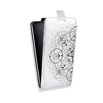 Дизайнерский вертикальный чехол-книжка для Samsung Galaxy S6 Edge Прозрачные мандалы (на заказ)