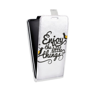 Дизайнерский вертикальный чехол-книжка для Samsung Galaxy S6 Edge Прозрачные пожелания (на заказ)