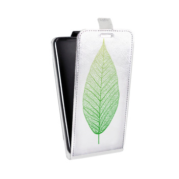Дизайнерский вертикальный чехол-книжка для Xiaomi RedMi Note 4 Прозрачные листья (на заказ)