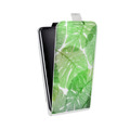 Дизайнерский вертикальный чехол-книжка для HTC Desire 601 Прозрачные листья