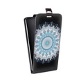 Дизайнерский вертикальный чехол-книжка для HTC Desire 12 Plus Голубые мандалы