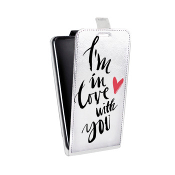 Дизайнерский вертикальный чехол-книжка для LG K7 Слова любви (на заказ)