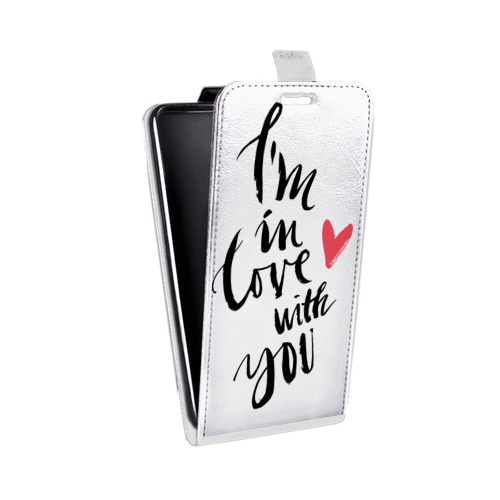 Дизайнерский вертикальный чехол-книжка для HTC Desire 601 Слова любви