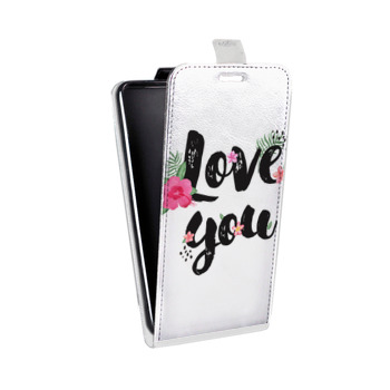 Дизайнерский вертикальный чехол-книжка для LG K7 Слова любви (на заказ)