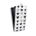 Дизайнерский вертикальный чехол-книжка для HTC Desire 601 Стильные сердца