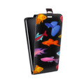 Дизайнерский вертикальный чехол-книжка для Iphone 11 Pro Max Прозрачные рыбы