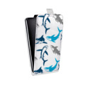Дизайнерский вертикальный чехол-книжка для Sony Xperia XZ Прозрачные рыбы